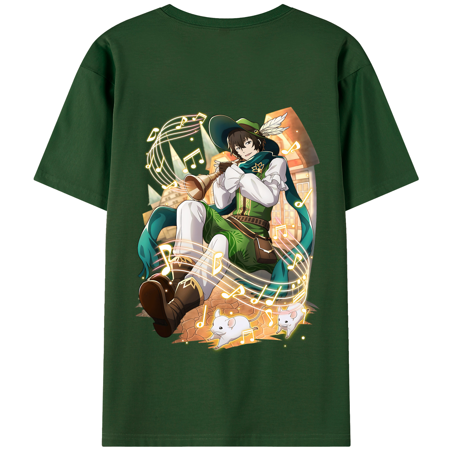 （画像用） 文豪ストレイドッグス Bungo Stray Dogs 綿100％半袖Tシャツ（背面プリント）